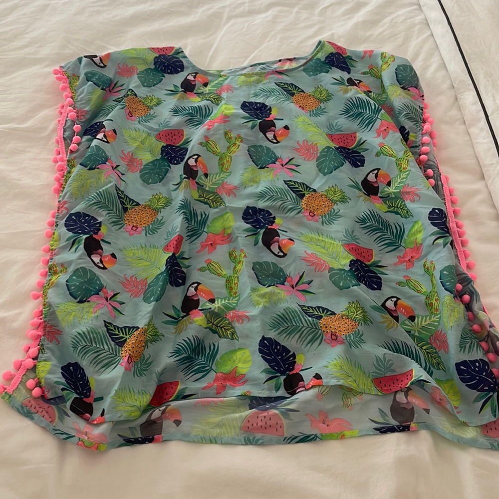 girls tropical beach/pool cover-up